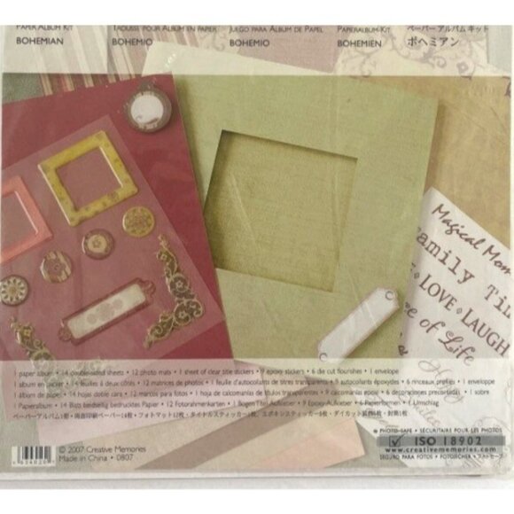CREATIVE MEMORIES Bohemian Paper Album Scrapbooking Kit Pink Romantic - Picture 4 of 4